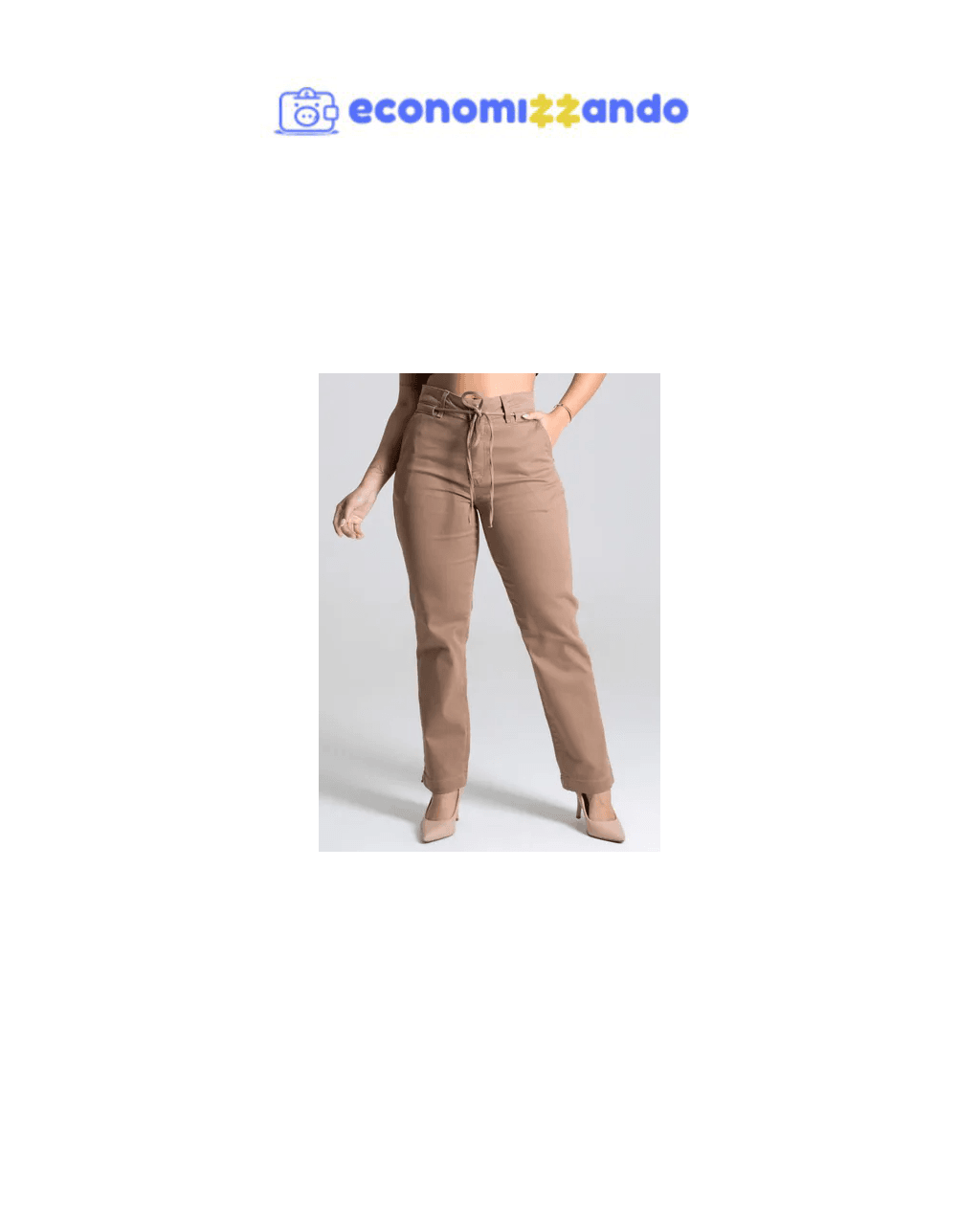 Calça Sarja Feminina 277705 Reta Com Cintura Alta Sawary
