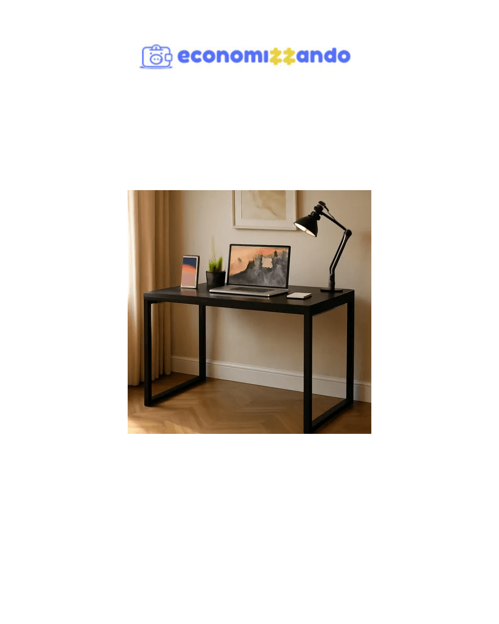 Mesa Industrial Cabe Em Qualquer Lugar Preto 90 Cm Apartamento Escritório