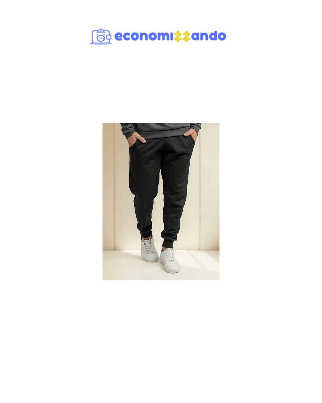 Calça Moletom Básica Slim Fit Jogger