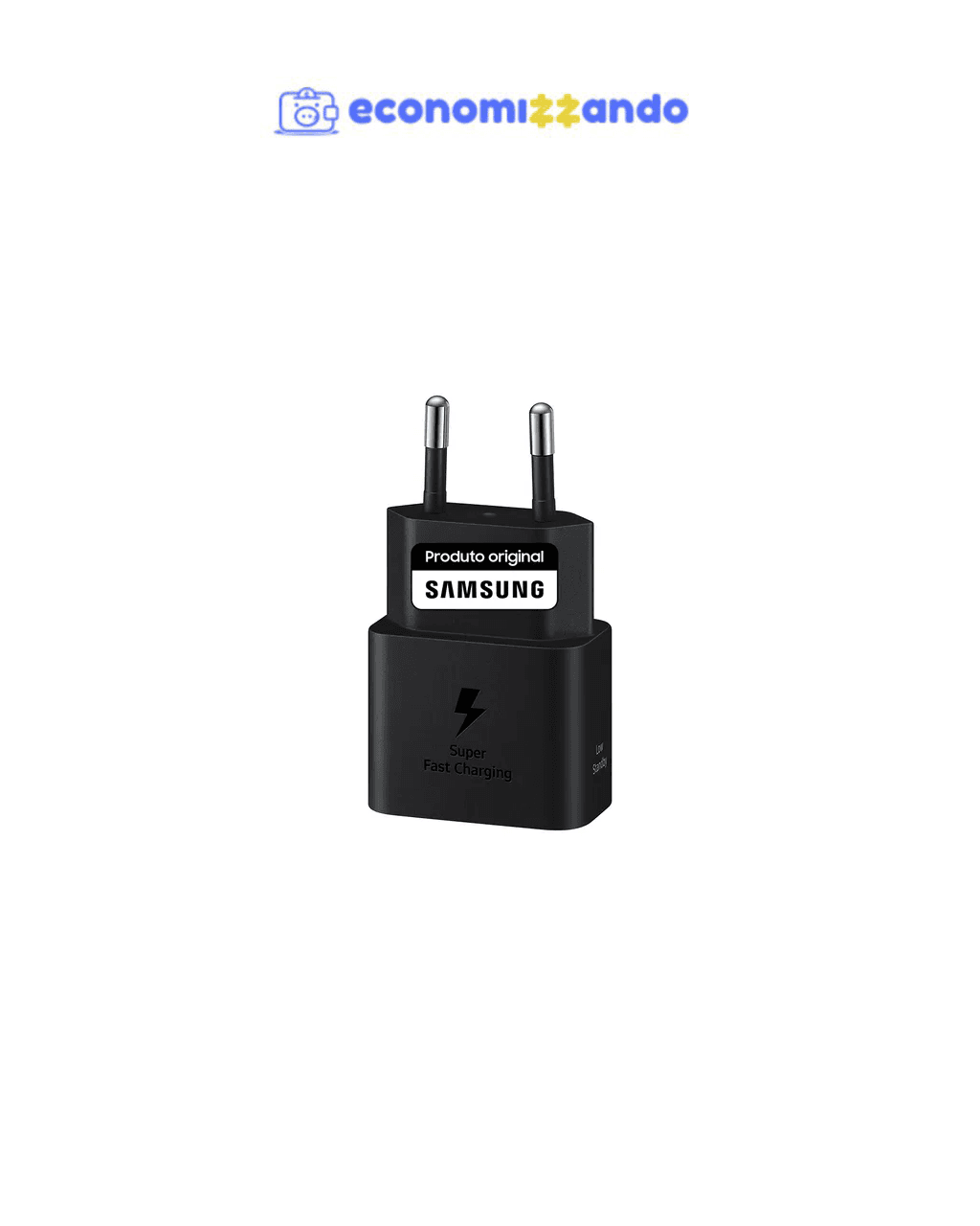 Carregador Samsung 25w Usb-c Preto C/cabo