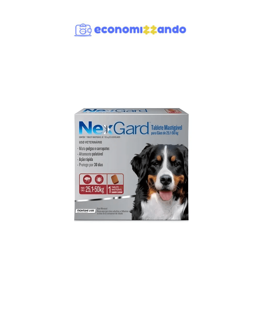 Antipulgas E Carrapato Nexgard 25,1 A 50kg 1 Comprimido