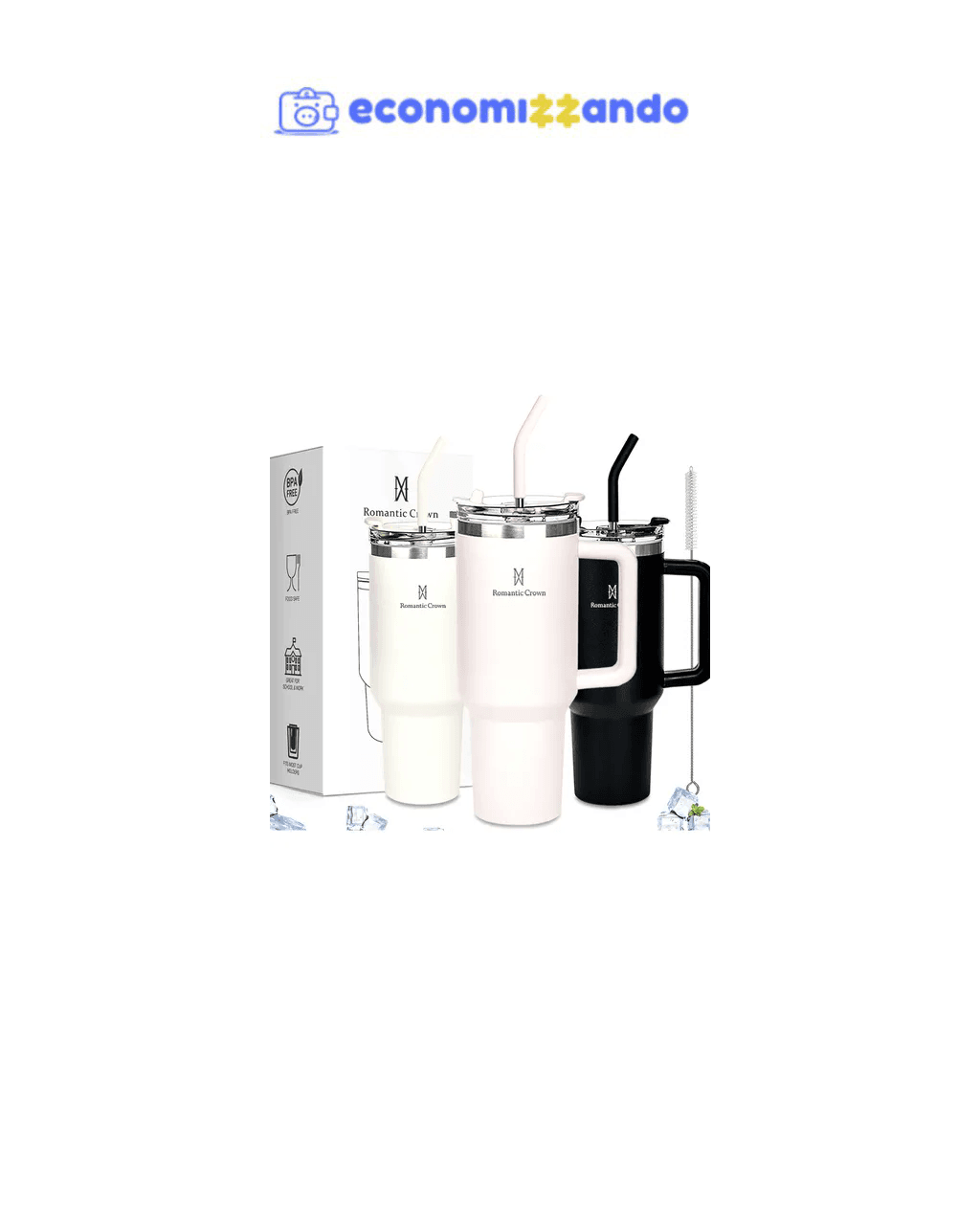 Copo Térmico Gigante 1,2l Inox Com Tampa E Inox
