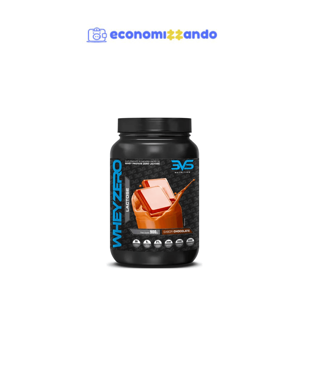 Whey Zero Lactose 900g Sabor: Chocolate