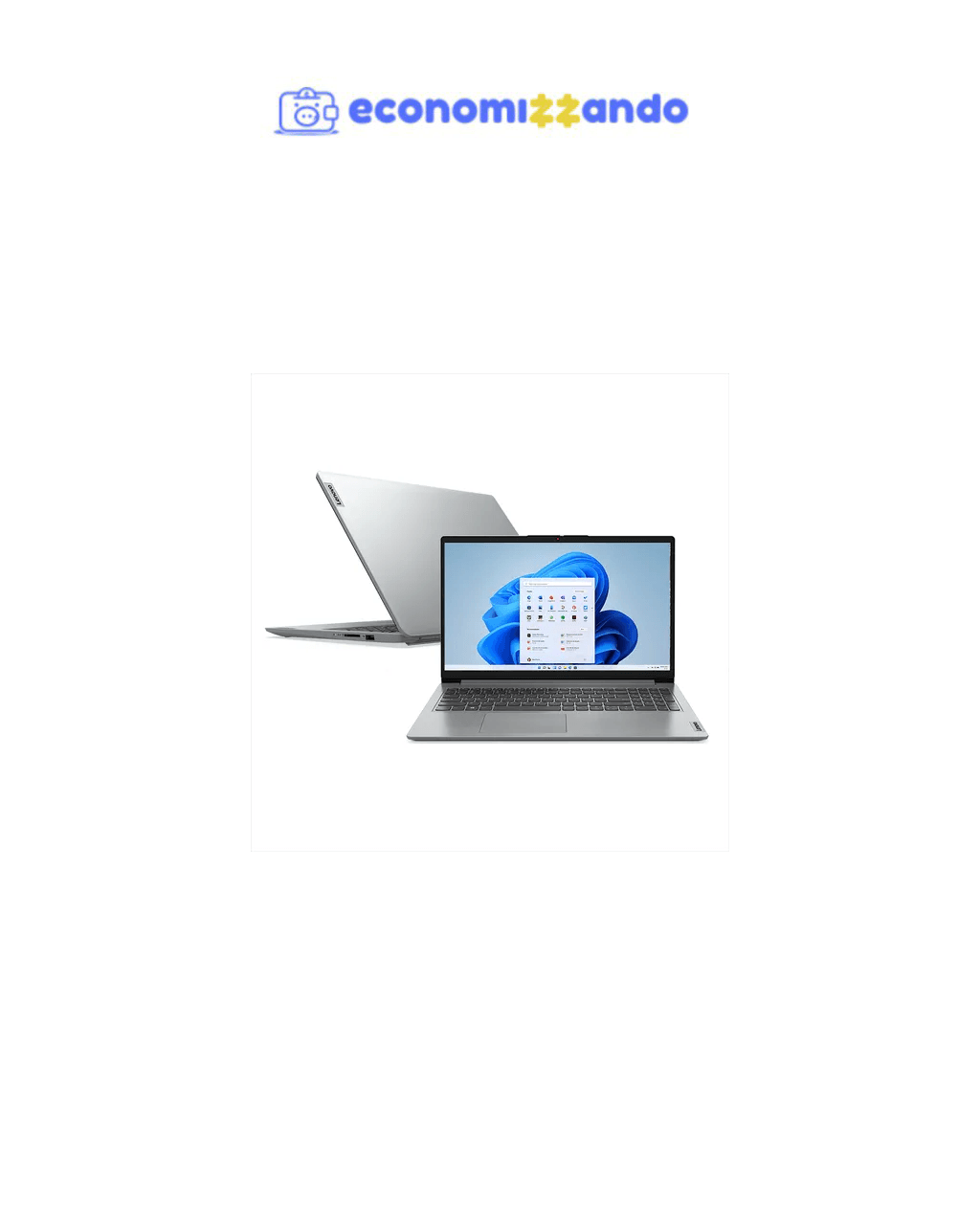 Notebook Lenovo Ideapad 1 Ryzen 5 7520u 8GB 512GB SSD 82X5000NBR