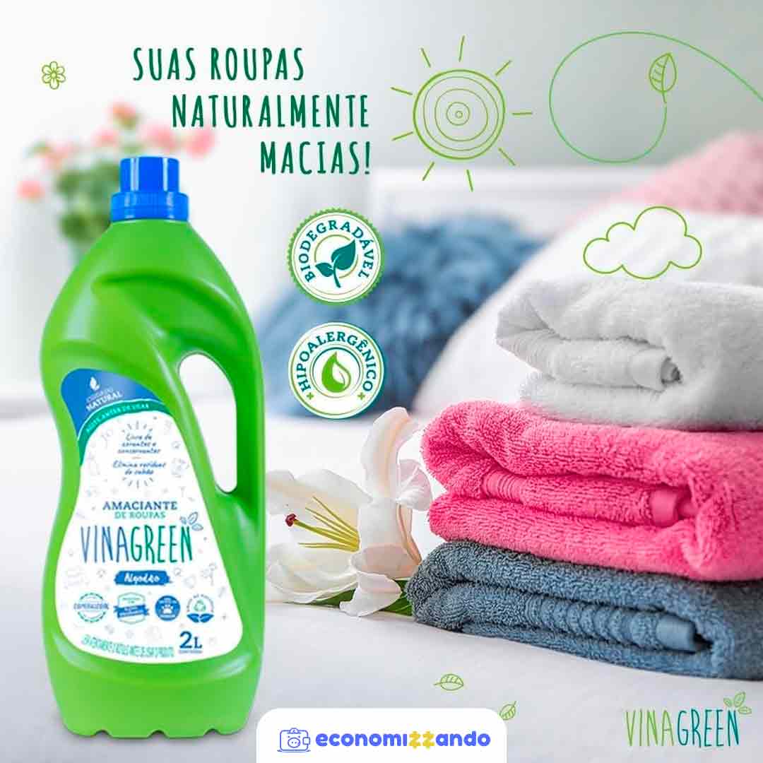 Vinagreen - Amaciante de Roupas Algodão 2L 
