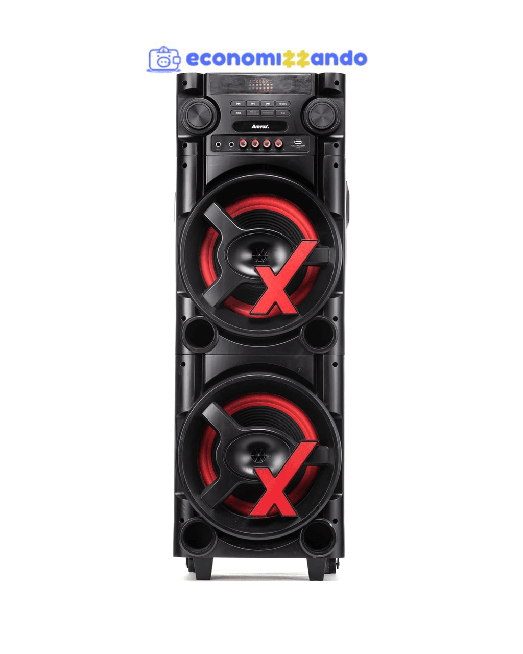 Caixa de Som Amplificada Amvox ACA 1000 1000W RMS