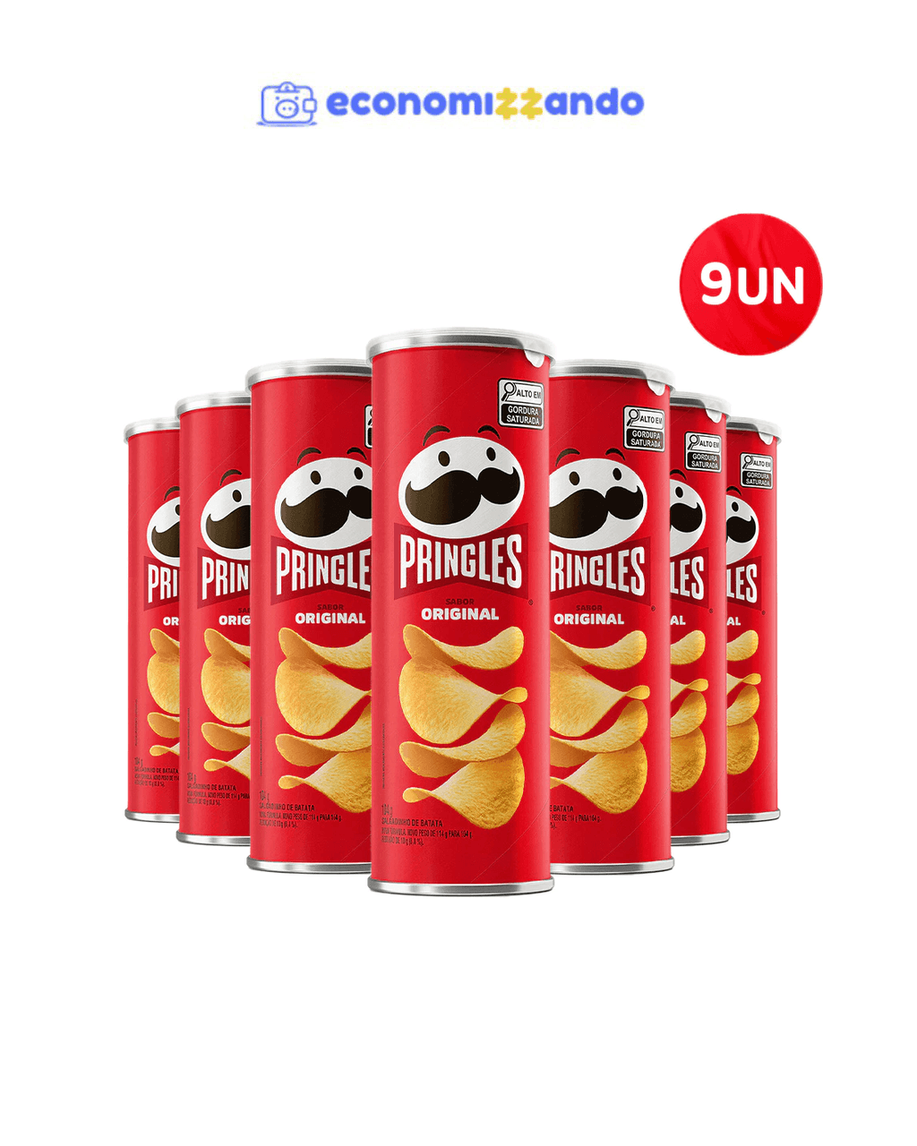 Combo Batata Pringles Original 9 Unidades