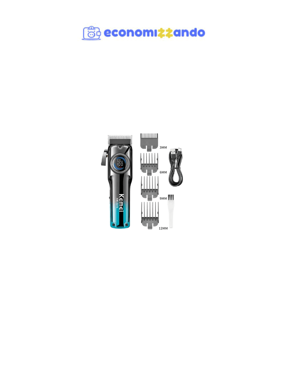 Máquina de cortar cabelo profissional Máquina KEMEI 2279 6.800 RPM