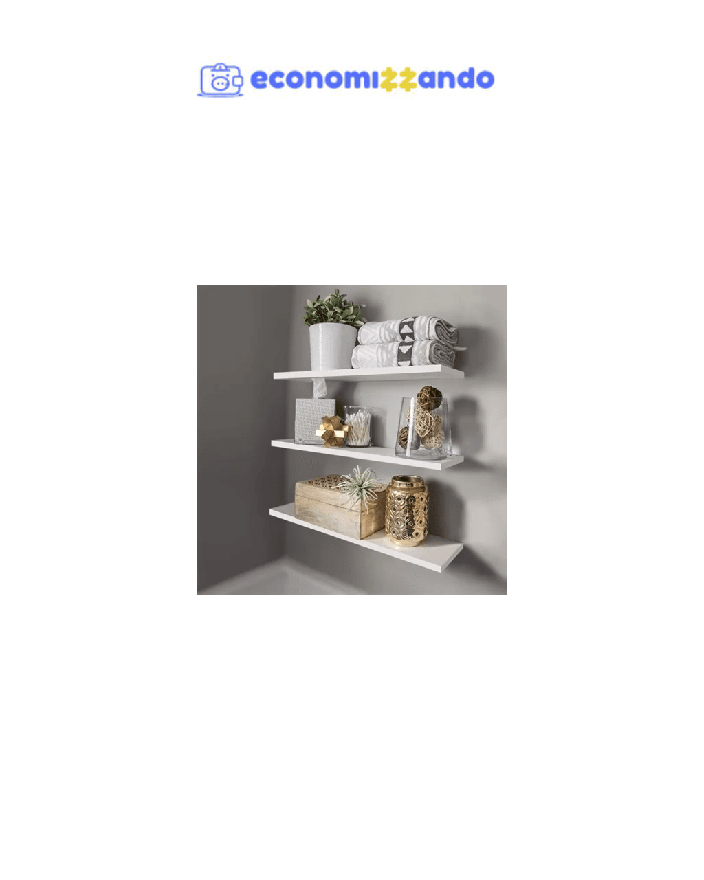 Kit 3 Prateleiras 30cm MDF Sofisticado Nichos Sala Cozinha Quarto Banheiro Com Kit De Instalação