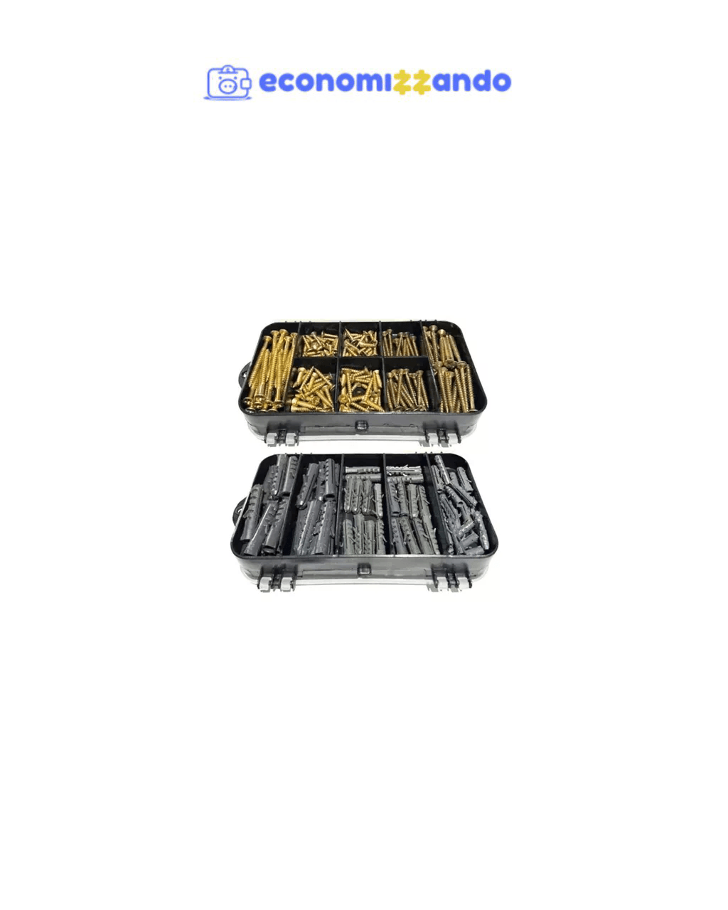 Kit 300 parafusos e buchas chipboard madeira philips com estojo