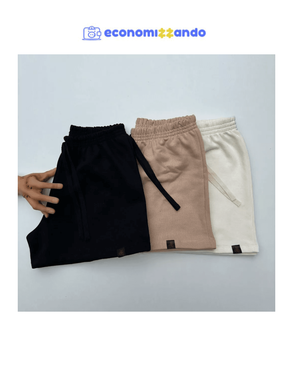 Kit 3 short feminino basico