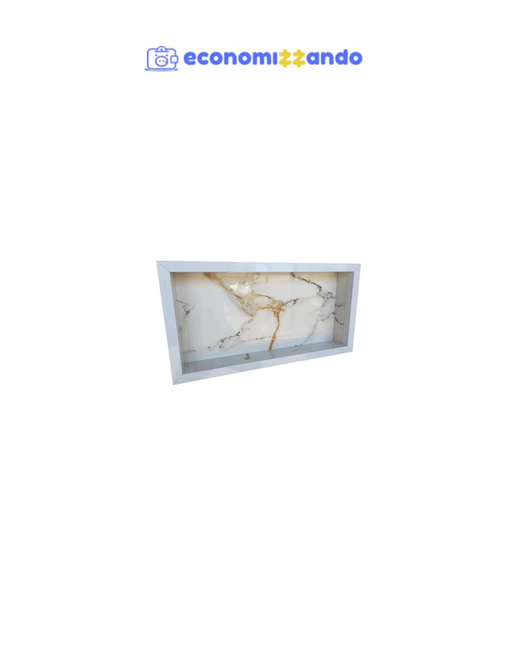 Nicho De Porcelanato Para Banheiro 60x30 cm De Embutir Na Parede Porta Shampoo