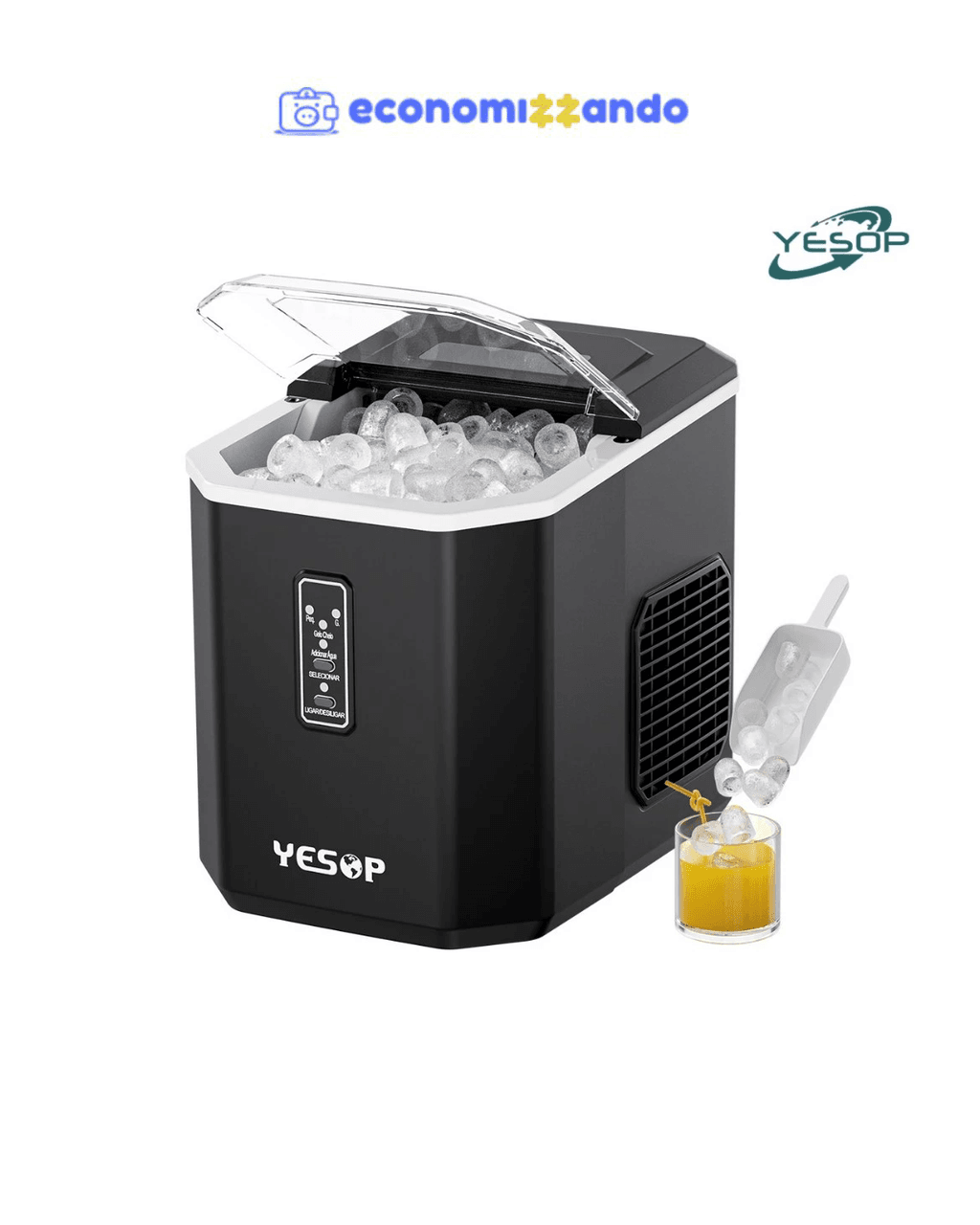 YESOP Máquina De Gelo Portátil 110V-127V Profissional Automático 12KG Por Dia