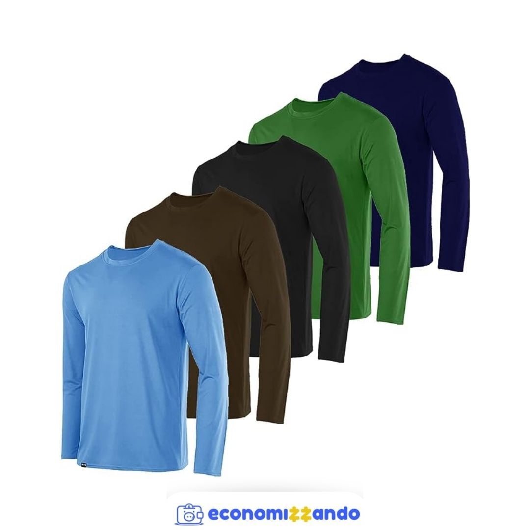 Camisa Deportiva Para Hombre, Polar, Cálido, Elástico, Ajustado, Cuello