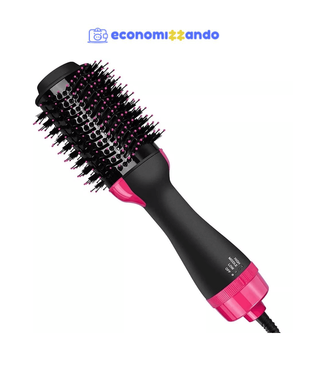 Escova Secadora Alisador Elétrica Quente Cabelo Com 3 Em1 Hair Styler 110V