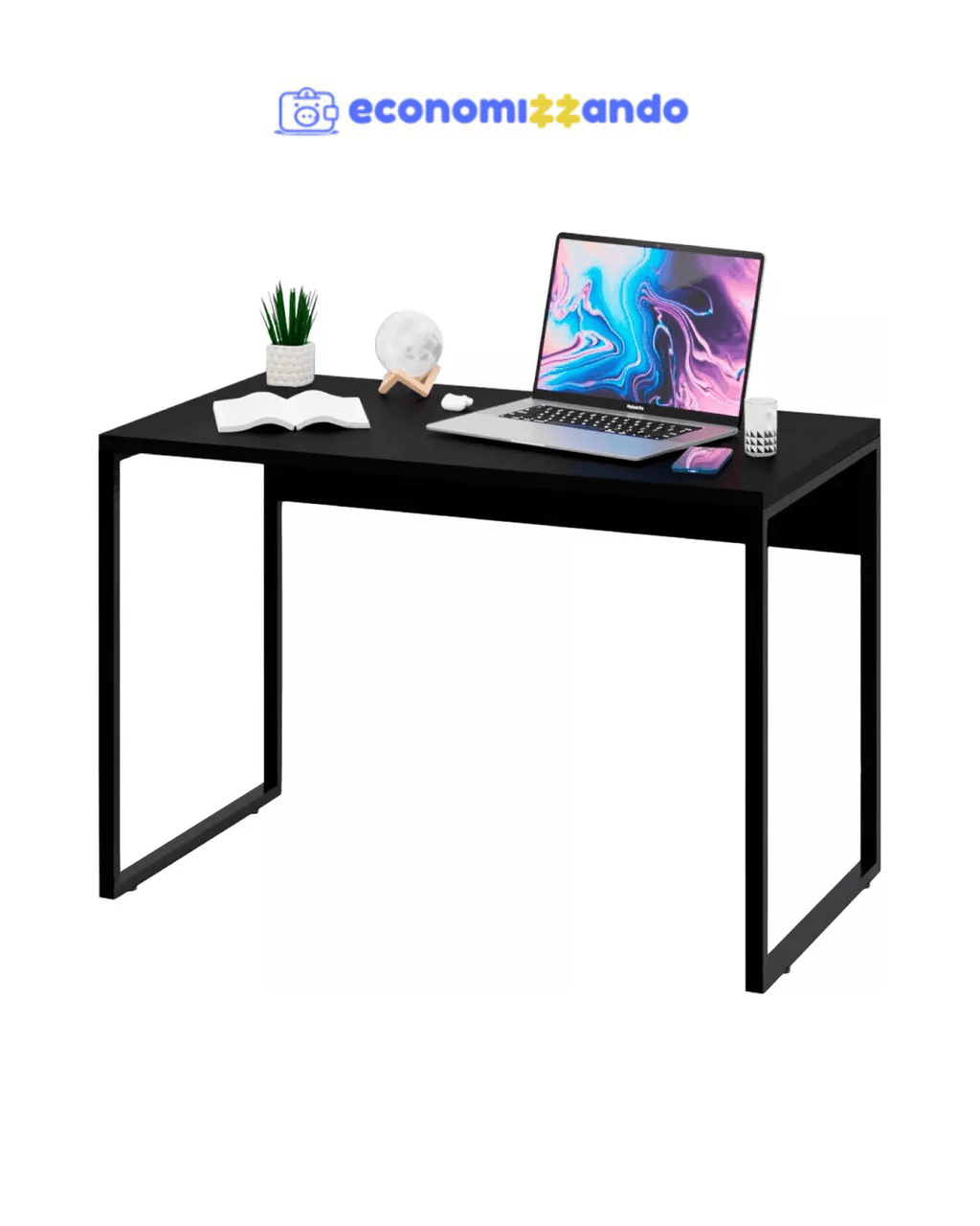 Mesa Escrivaninha Industrial Cabe Em Qualquer Lugar Preto 90 Cm Apartamento Escritório Preto Bee Concept Home