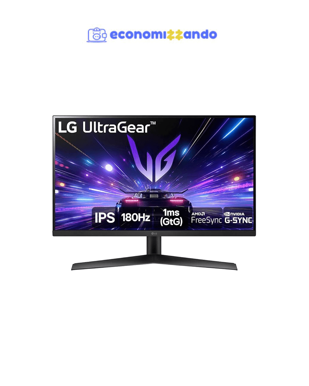 Monitor Gamer LG UltraGear 27” 27GS60F-B IPS Full HD 180Hz 1ms (GtG) NVIDIA® G-SYNC® AMD FreeSync™ HDR10 sRGB 99% HDMI DisplayPort