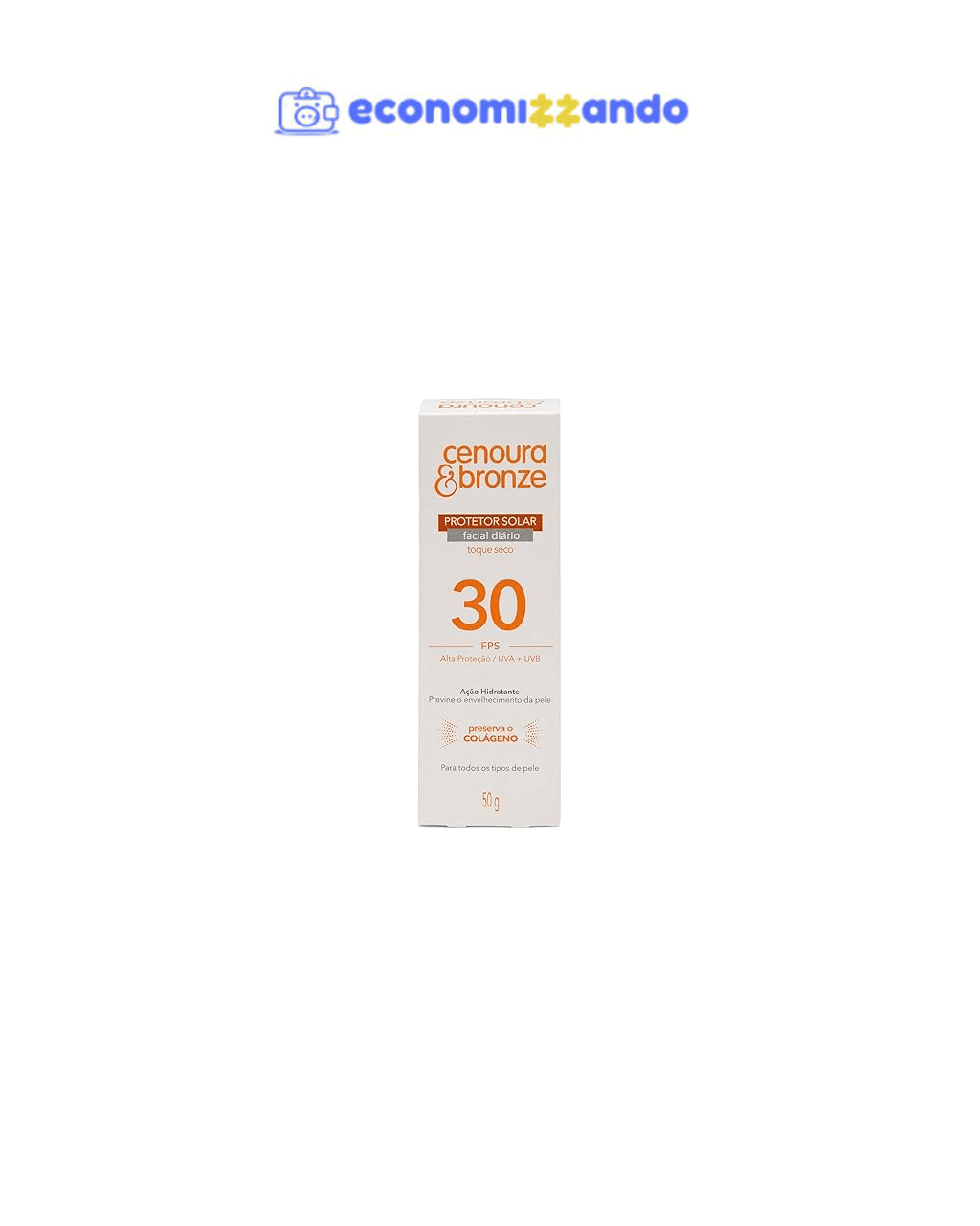 Cenoura e Bronze Protetor Solar Facial Cenoura 