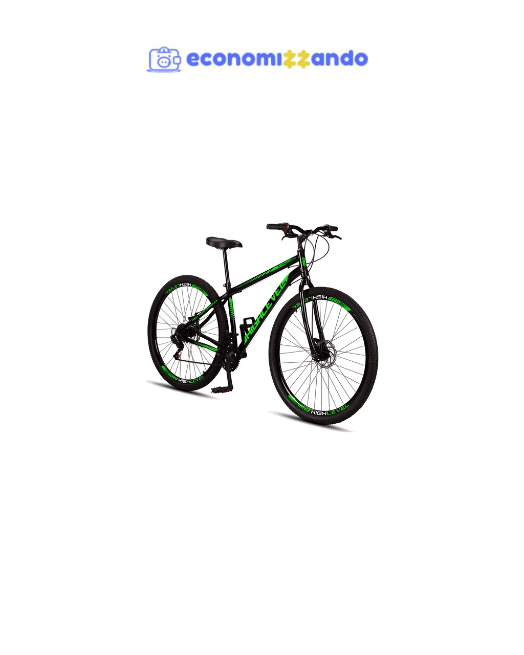 Bicicleta Aro 29 Mtb Aço Carbono Freios A Disco 21 Vel