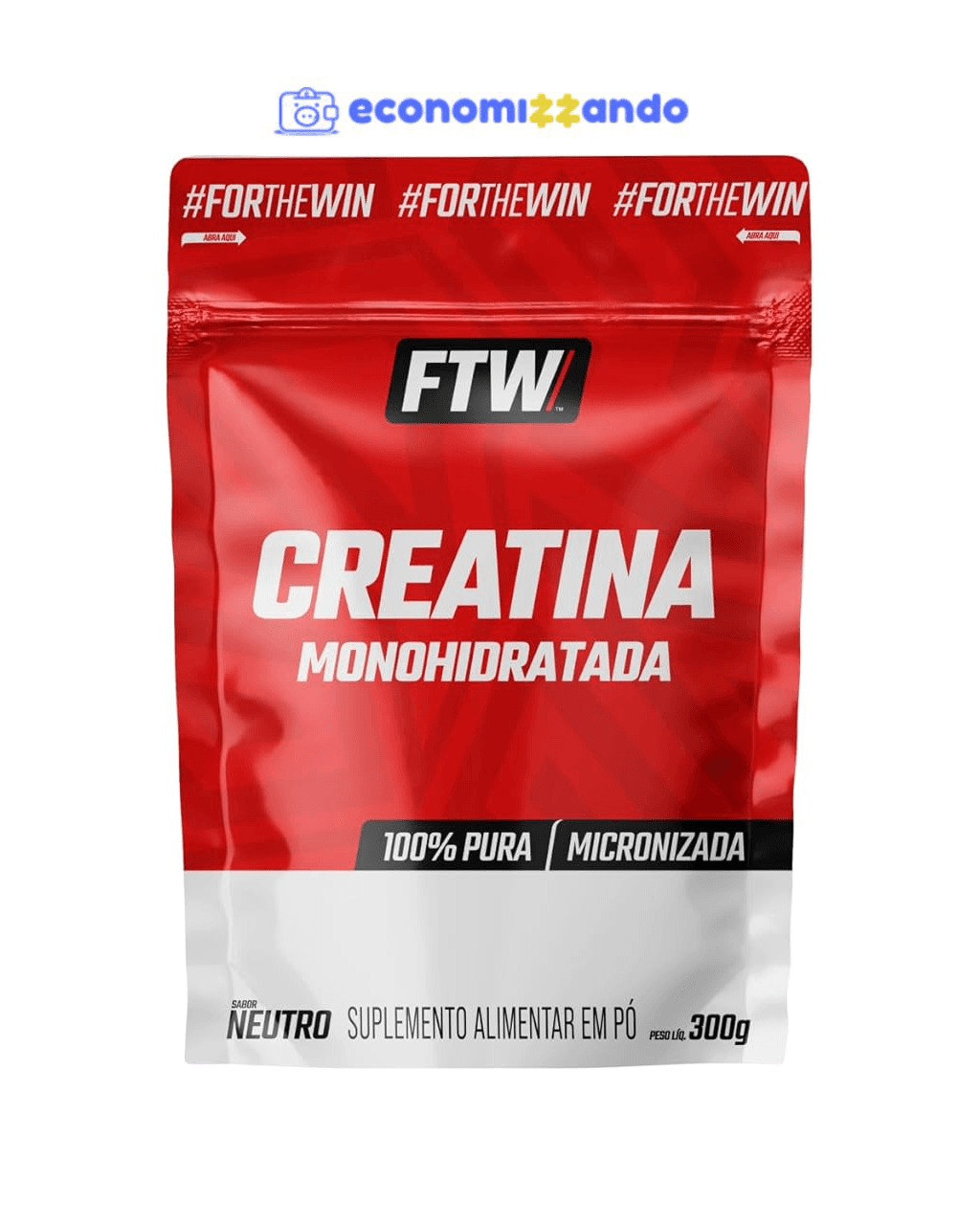 FTW Creatina Monohidratada 100% Pura - Refil 300g