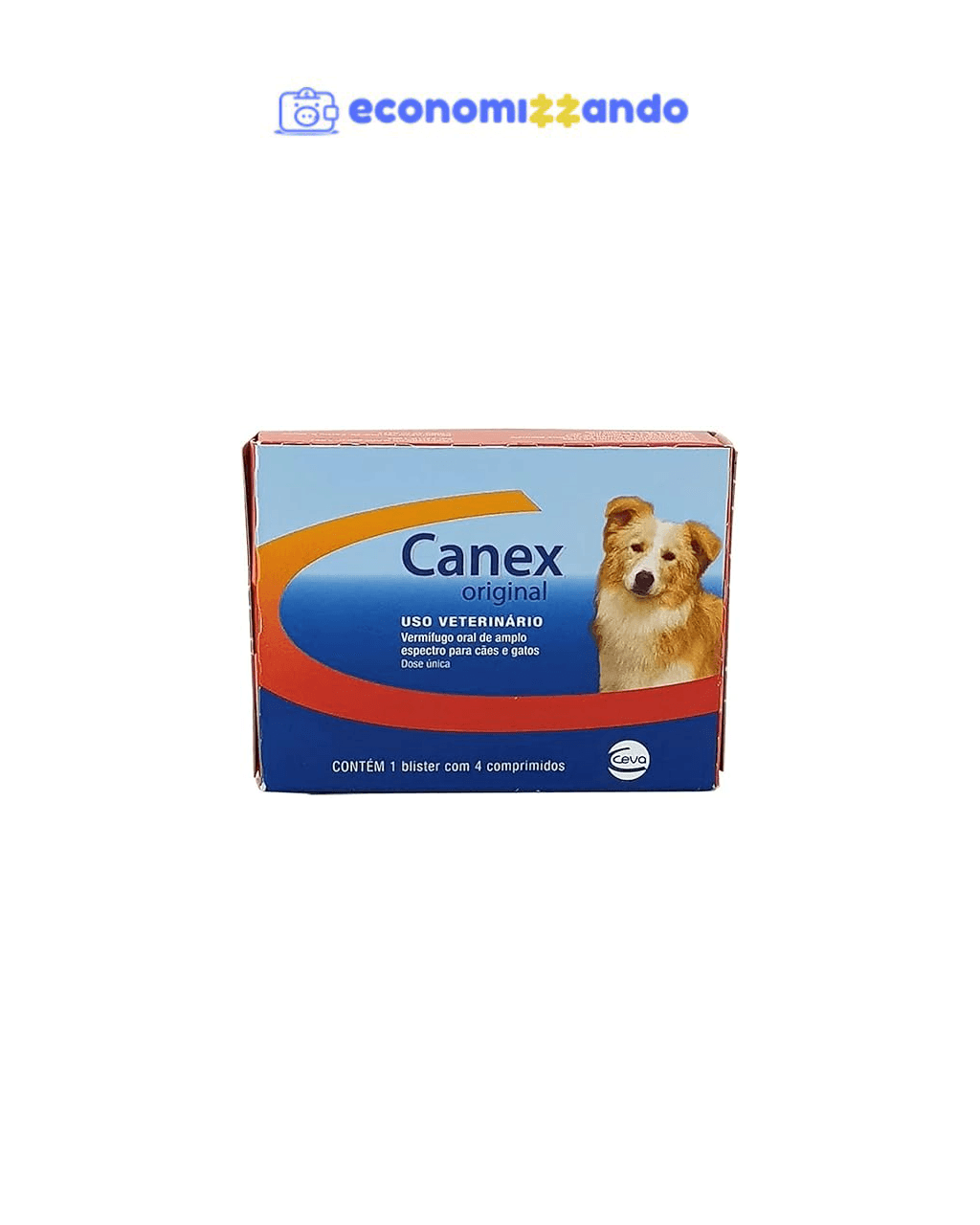 Ceva - Canex Original Vermífugo para Cães e Gatos - 4 Comprimidos (Embalagem pode variar)