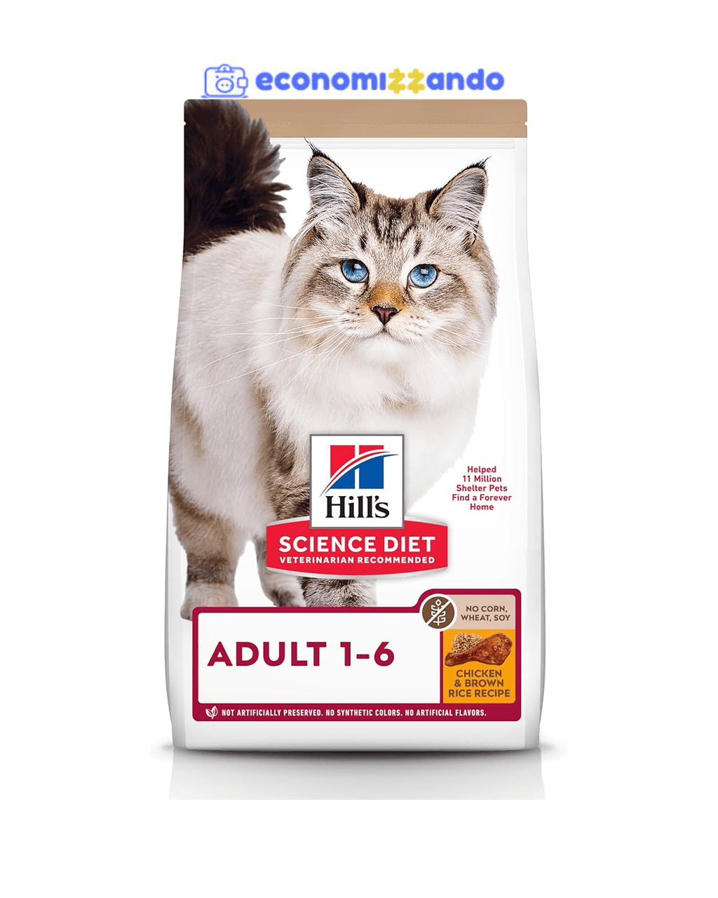 Ração Hill's Science Diet Sem Milho, Trigo ou Soja para Gatos Adultos Sabor Frango - 1.59kg