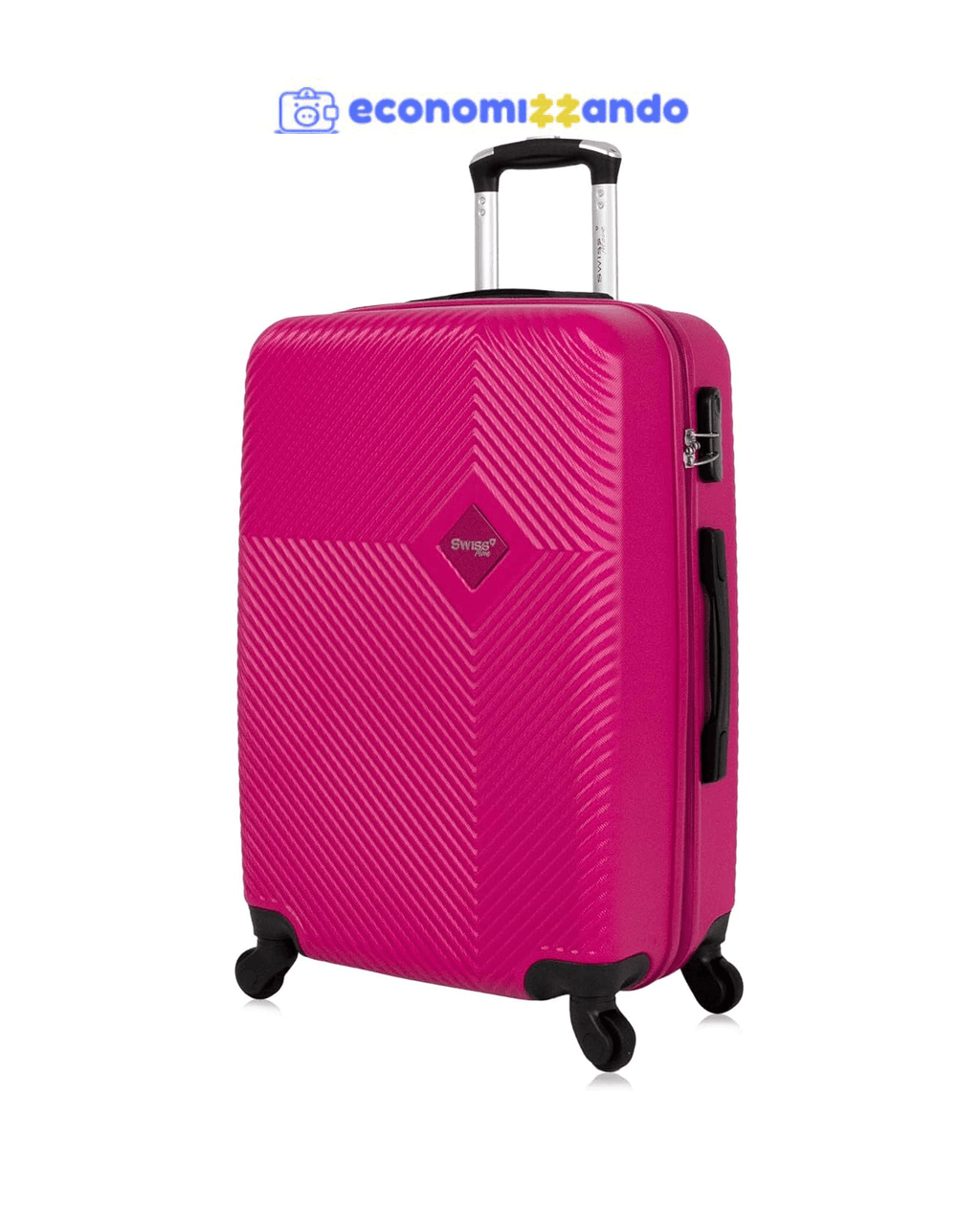 Mala de viagem média 23kg Zug Swiss Move Pink