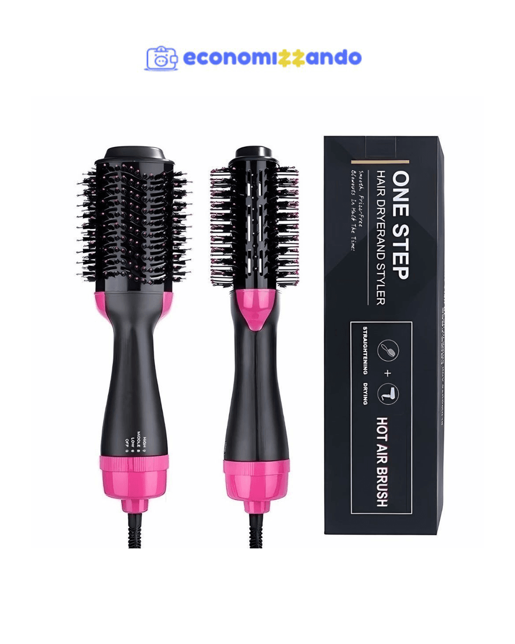Escova 2 em 1 Alisadora e Secadora Com Cabo Giratorio Hair Styler 110v