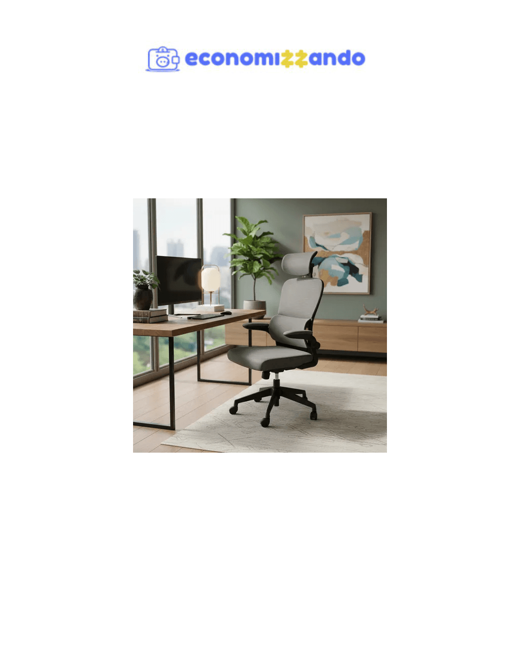 Cadeira Escritório Presidente Giratória Ergonômica Tela Mesh