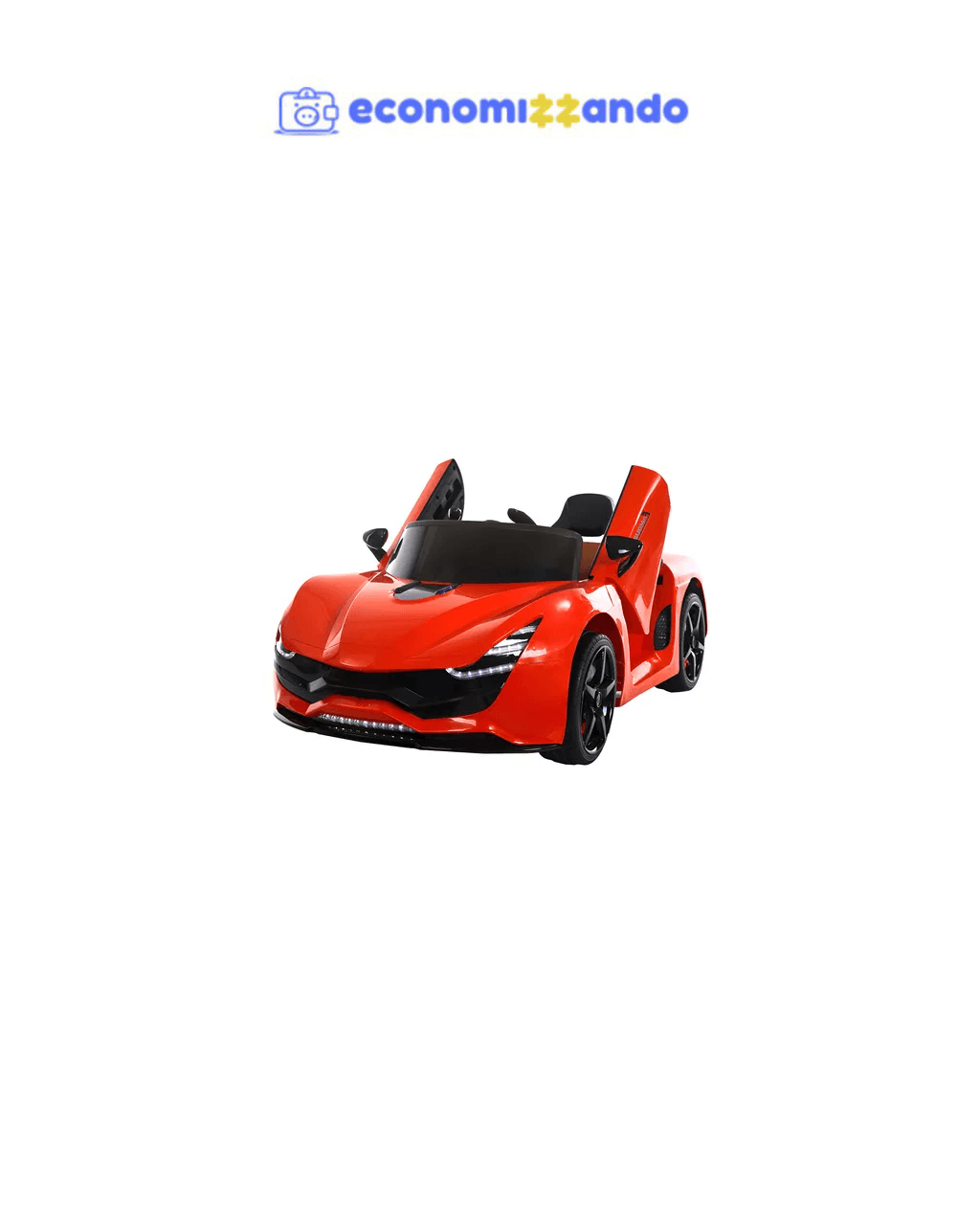 Carrinho Eletrico Infantil  Porta Gaivota Super Luxo 12v  Vermelho