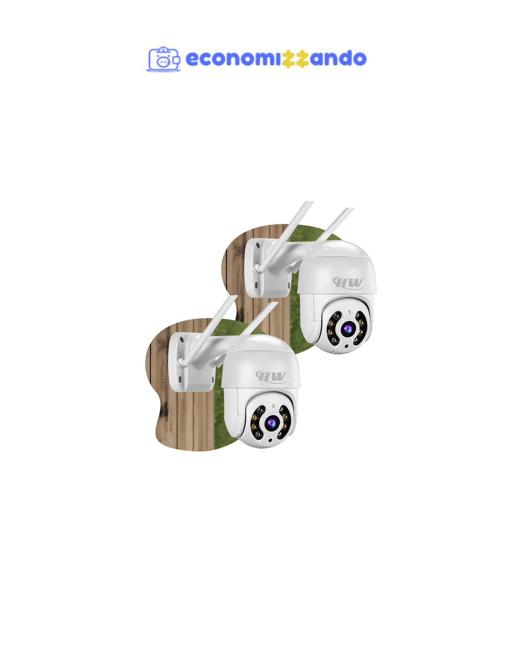 Kit 2câmera Ip Icsee Prova D'água Infravermelho Externa Wifi - HW