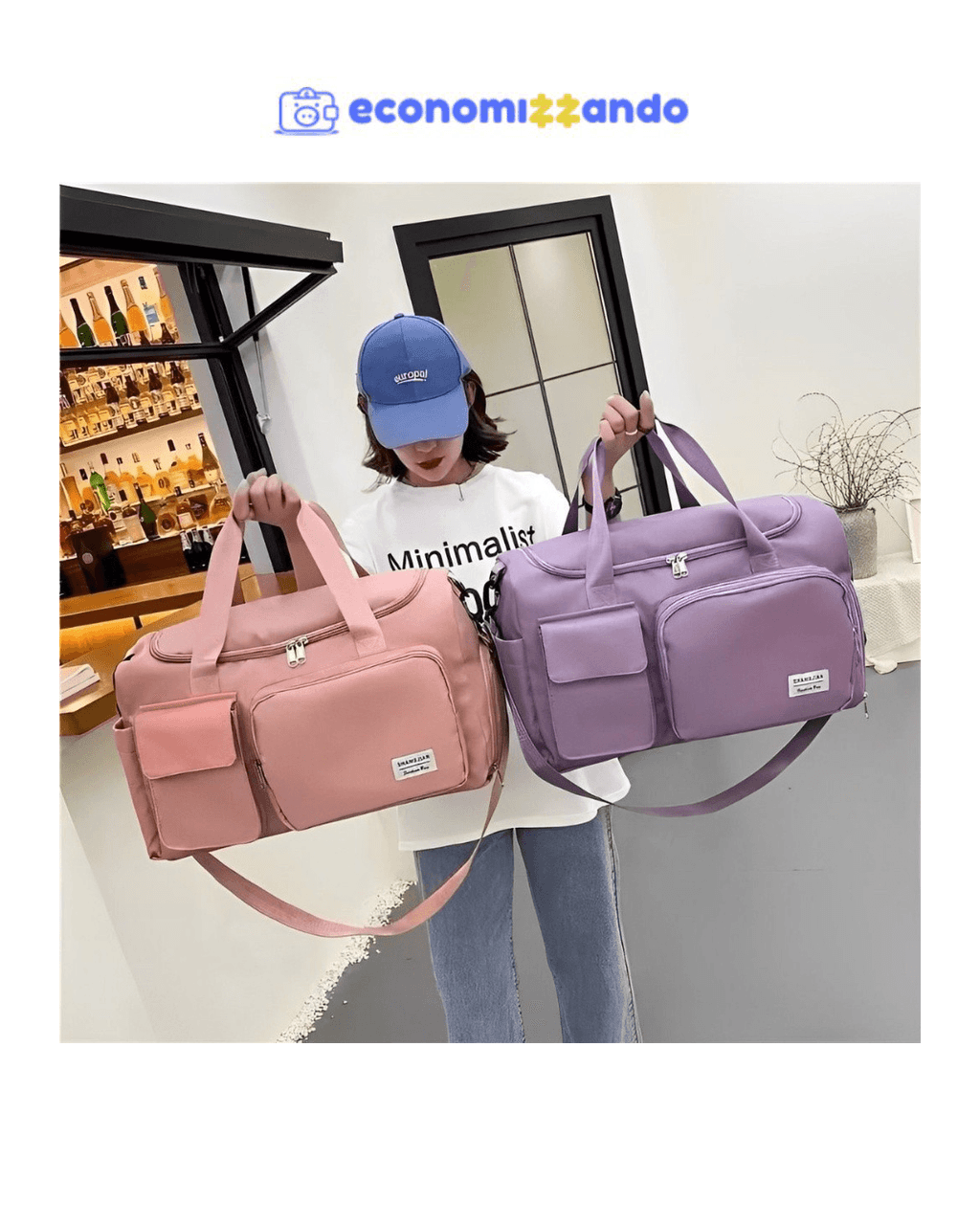 Bolsa Mala Academia Viagem Transversal Casual