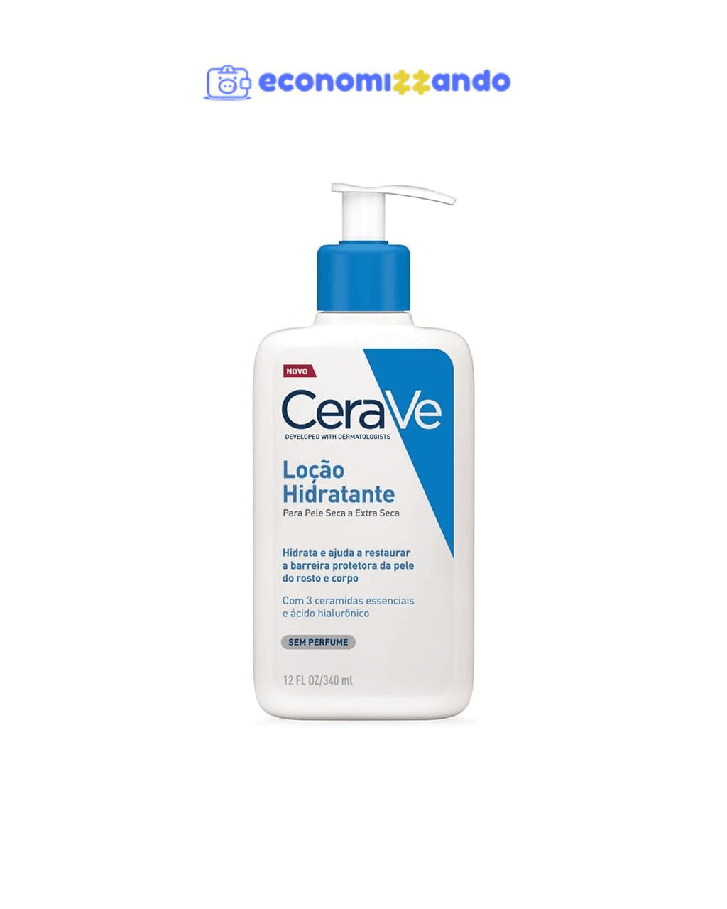 CeraVe, Loção Hidratante Corporal, com textura Fluida e Ácido Hialurônico
