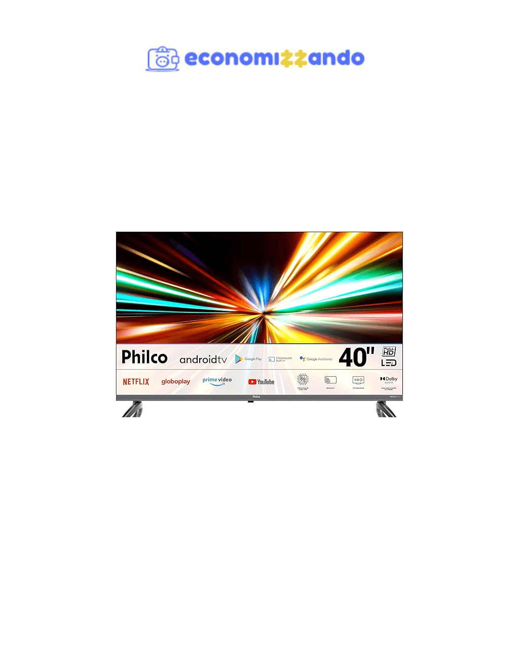 Smart TV 40" Philco LED Full HD Android 11 HDR10 P40SAA