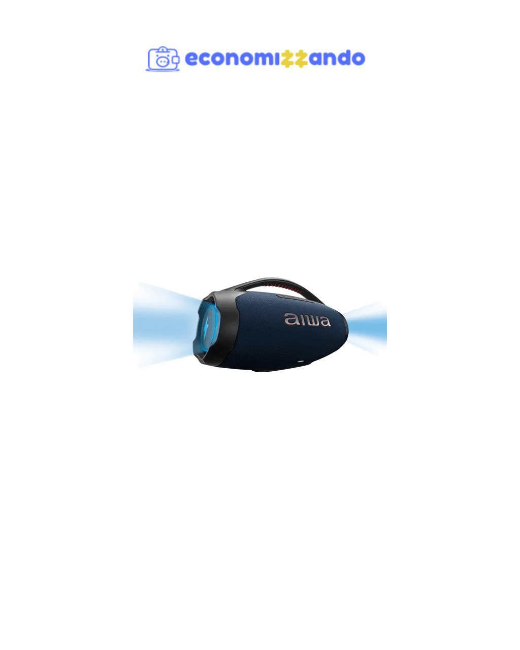 Caixa de Som Boombox Plus AIWA BBS-01-LBL 200W Bluetooth 30H IP66 USB RGB