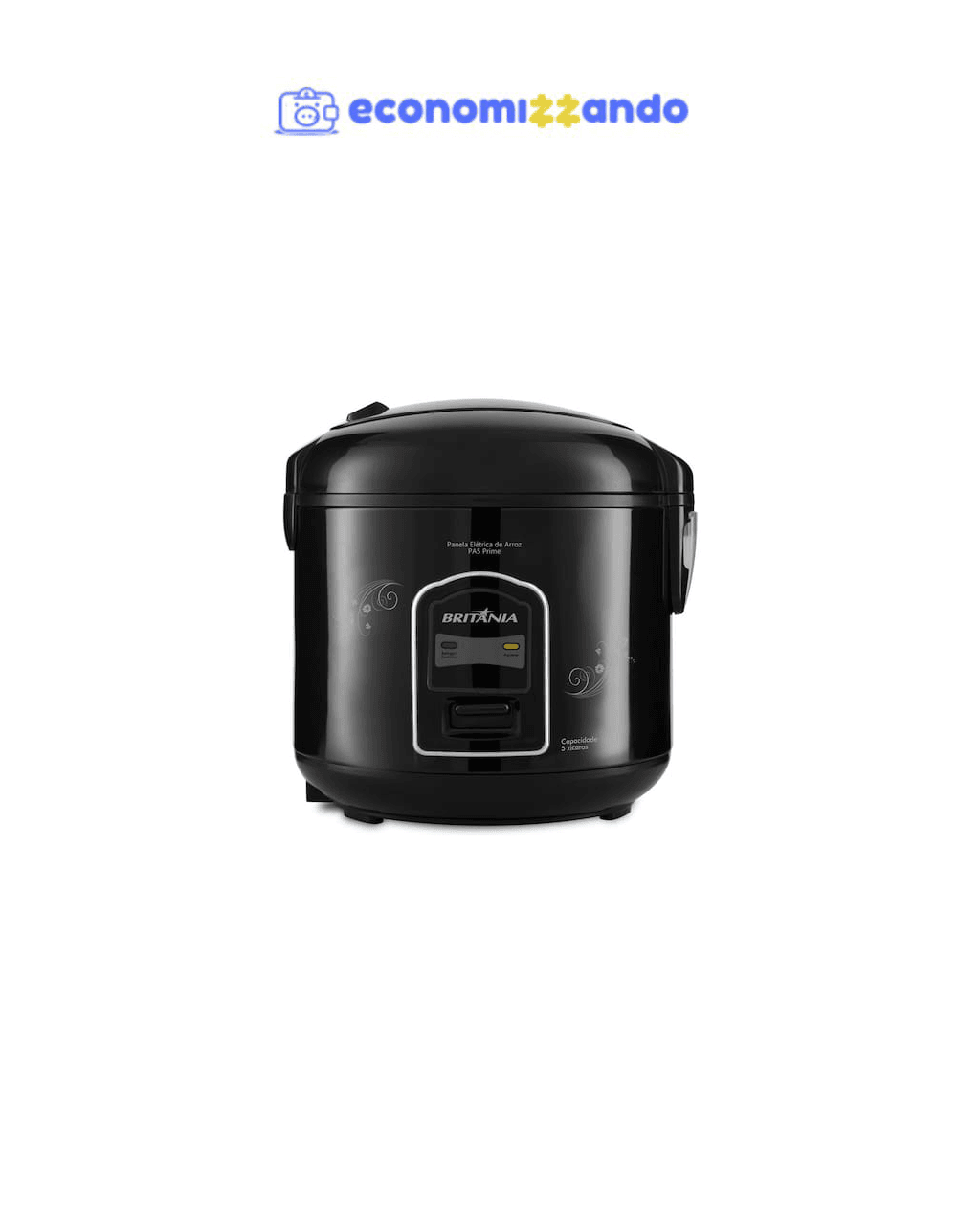 Panela Elétrica de Arroz Britânia PA5 Prime 5 Xícaras - Preta - 110V