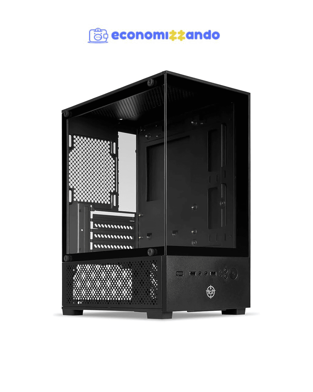 Gabinete Gamer TGT Legion | Mini-Tower | Vidro Temperado Frontal e Lateral | Preto | TGT-LGN-BK