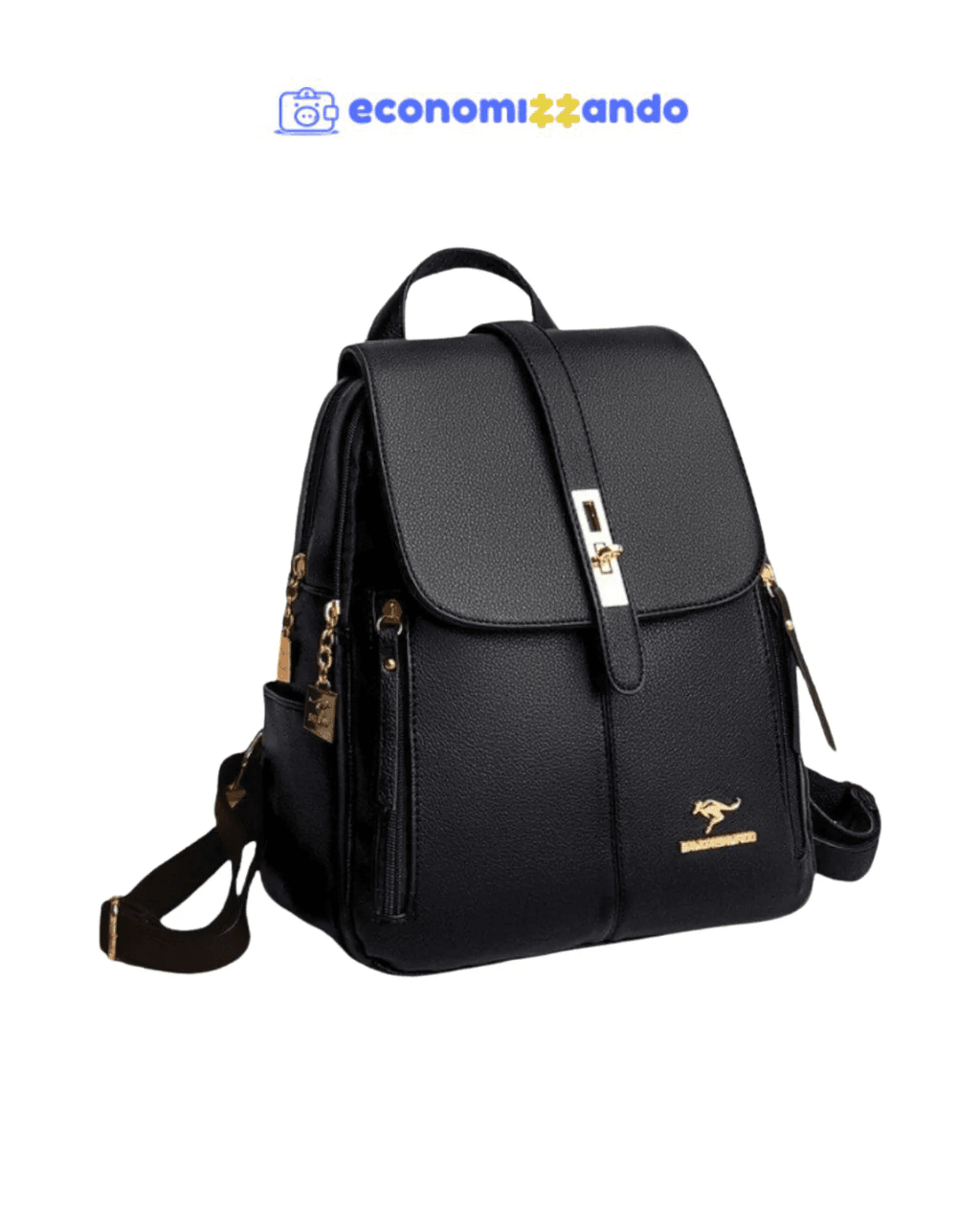 Bolsa Feminina Mochila De Ombro Tiracolo De Couro Ecológico