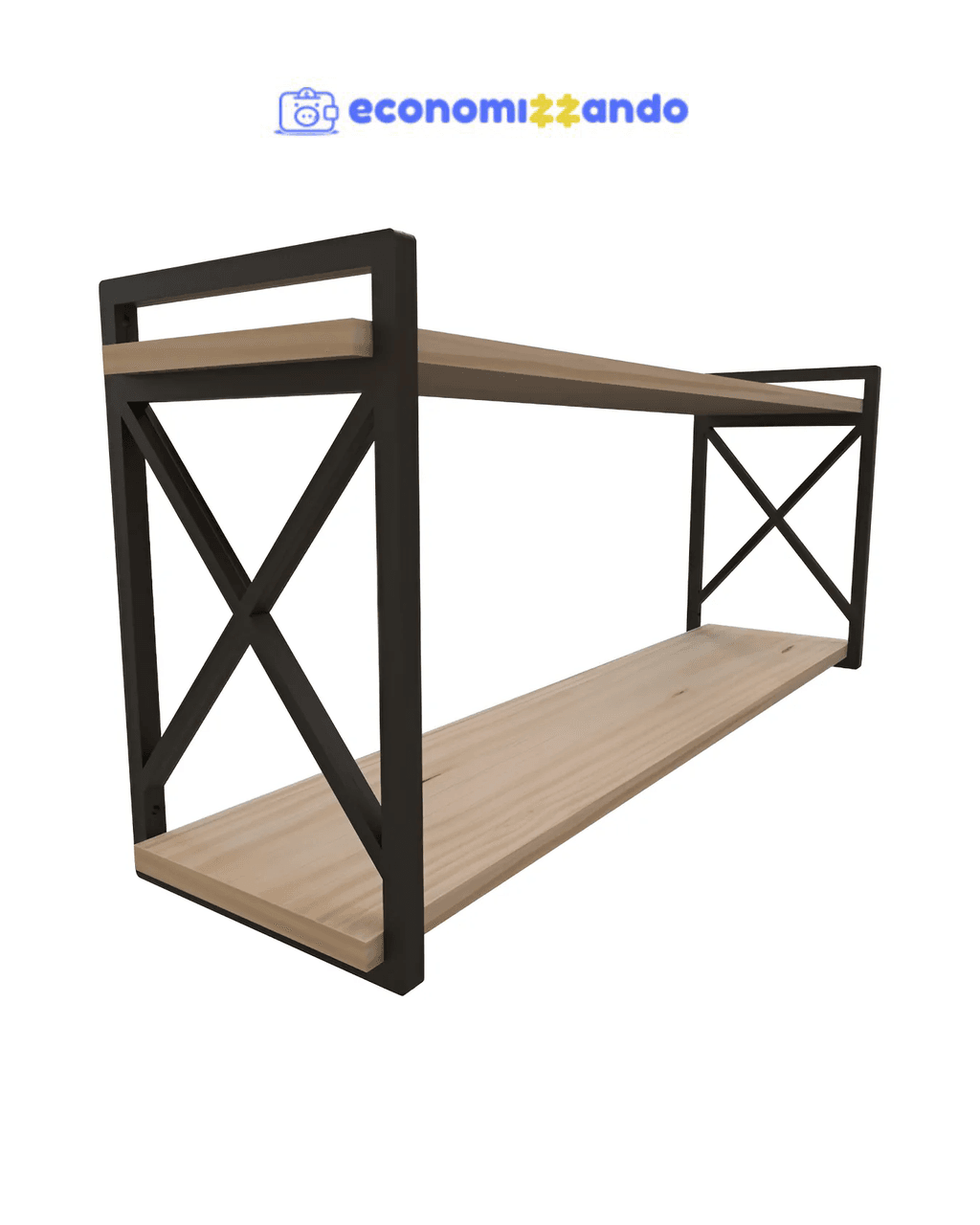 Prateleira Estilo Industrial Mod X  Tamanho 20cm X 90cm