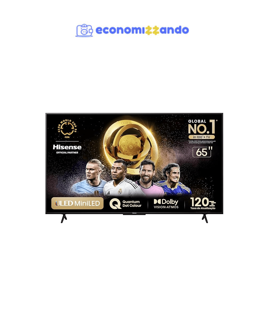 Hisense Smart TV UHD 4K Mini LED 65" Polegadas 65U6N