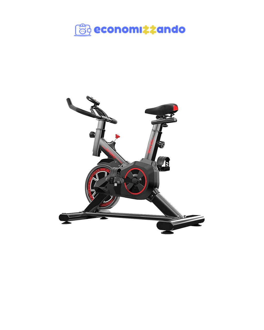 Bicicleta Ergométrica Silenciosa Vertical MAX(Preto vermelho）