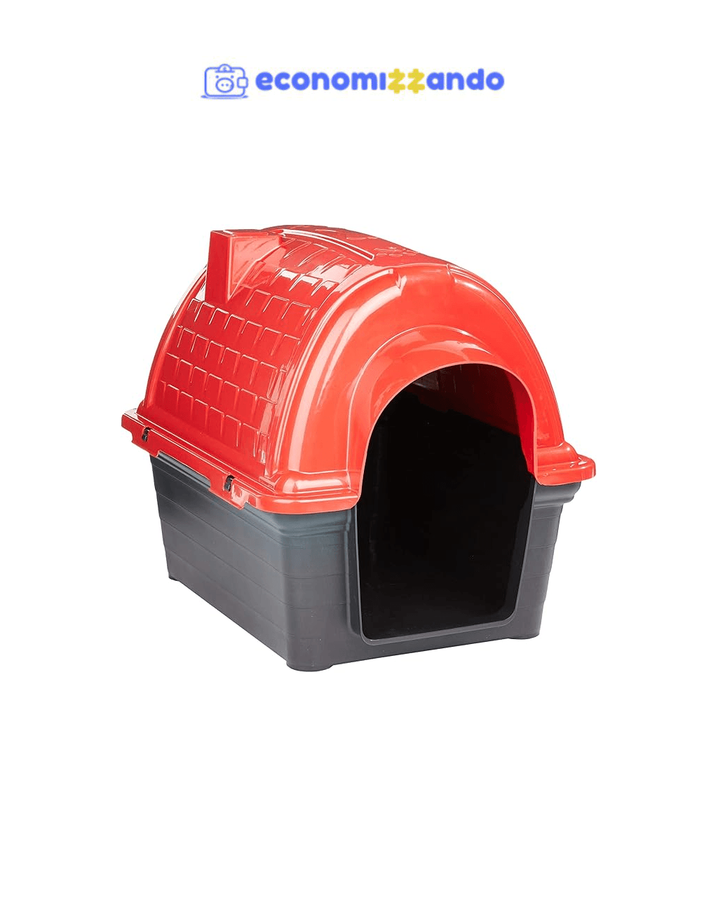 Furacão Pet Iglu Casinha de Plástico para Cães, Vermelho, 2