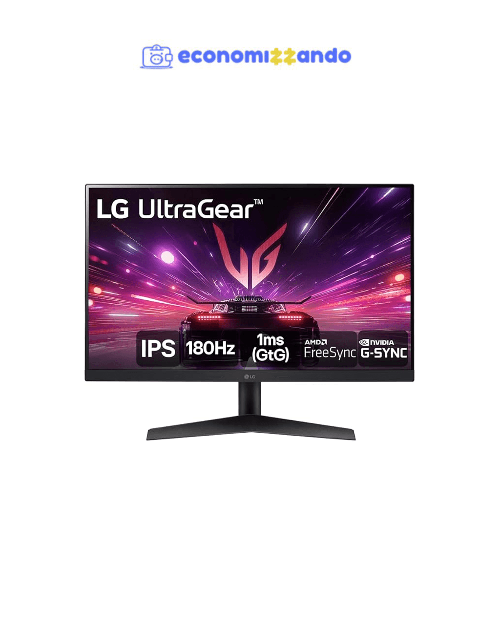 Monitor Gamer LG UltraGear 24” 24GS60F-B IPS Full HD 180Hz 1ms (GtG) NVIDIA® G-SYNC® AMD FreeSync™ HDR10 sRGB 99% HDMI DisplayPort