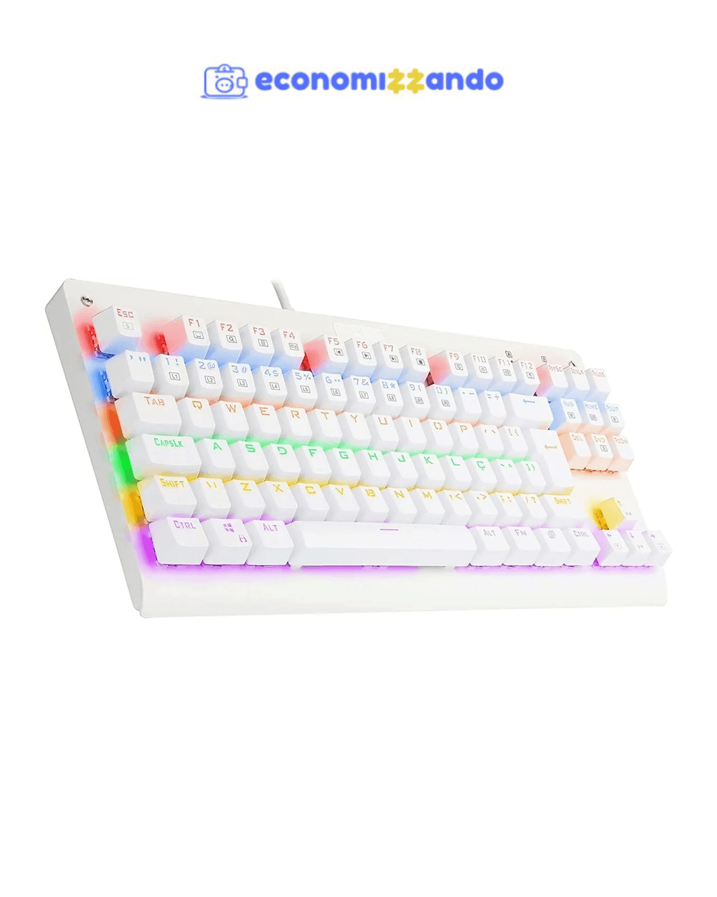 Redragon Dark Avenger Rainbow Lunar White Switch Vermelho Lunar White Português Abnt2