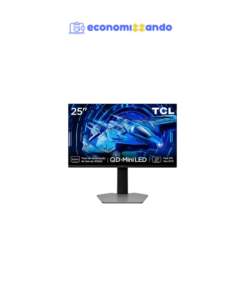 Monitor Gamer Tcl 25  Qd Mini Led Full Hd 300hz 2 Hdmi 25g64