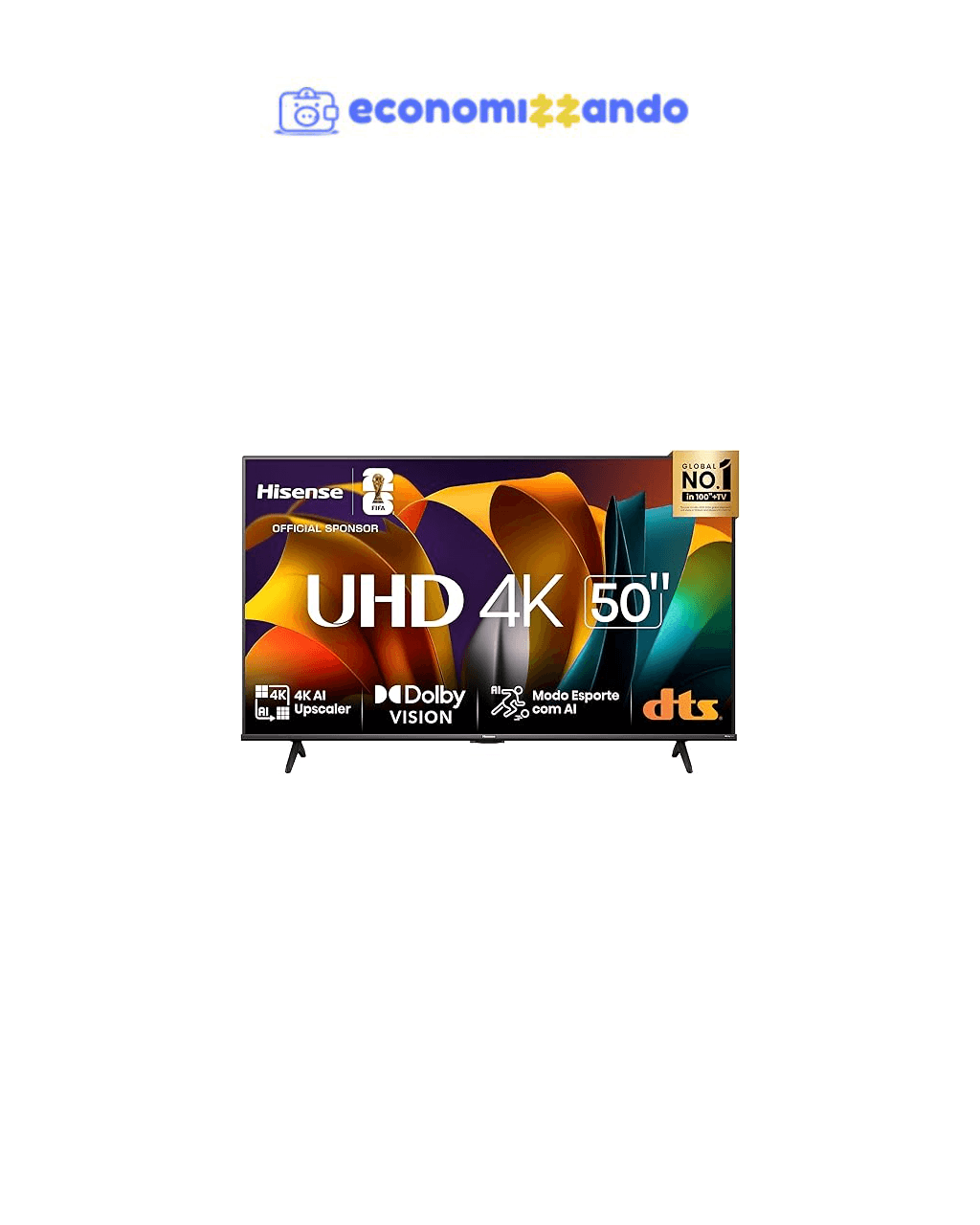 Hisense Smart TV UHD 4K DLED 50" Polegadas 50A6N 