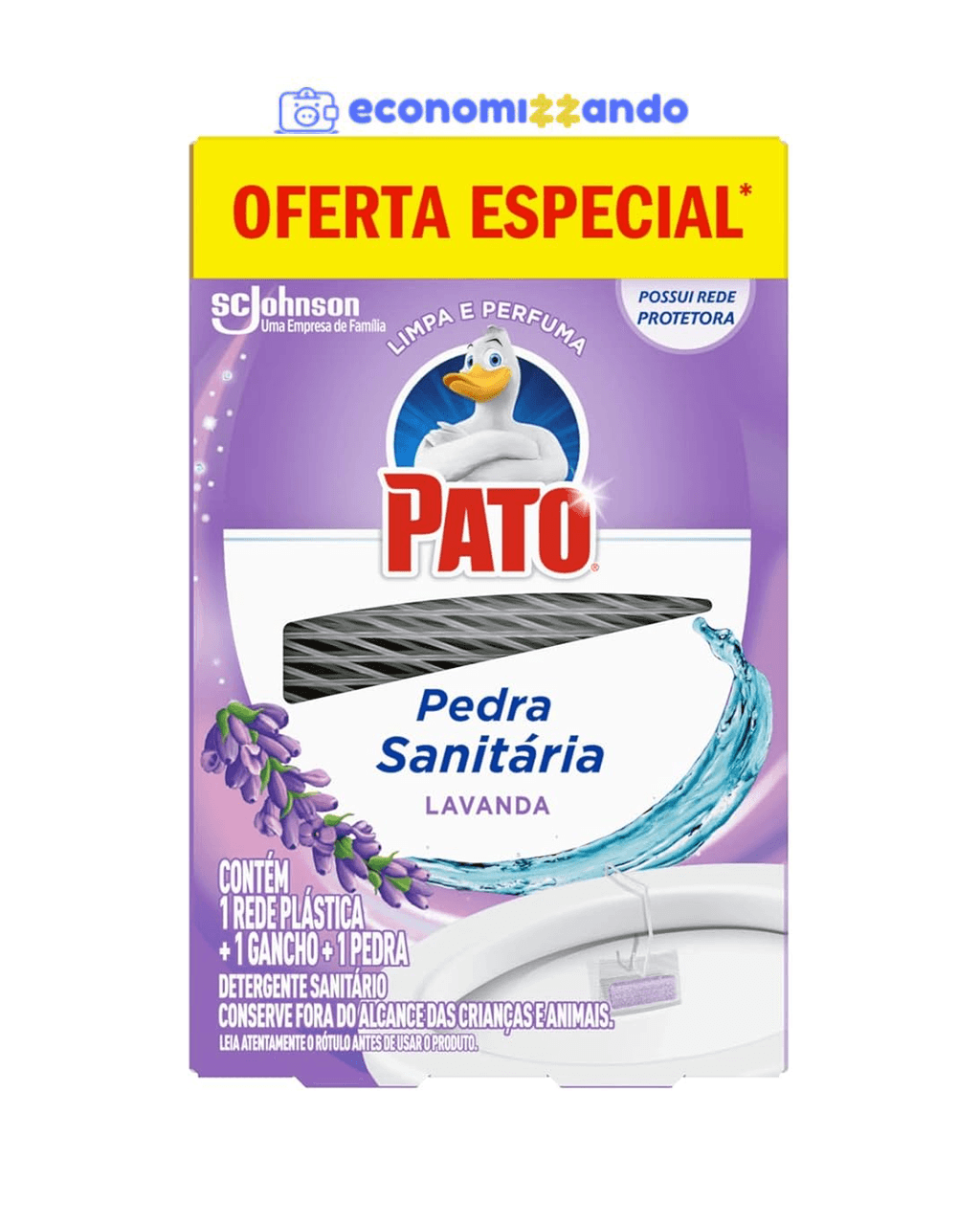 Pato Desodorizador Sanitário Pedra Lavanda