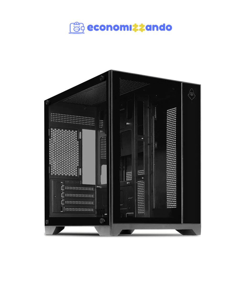 Gabinete Gamer Mancer Cv100, Mid-tower, Lat De Vidro Preto