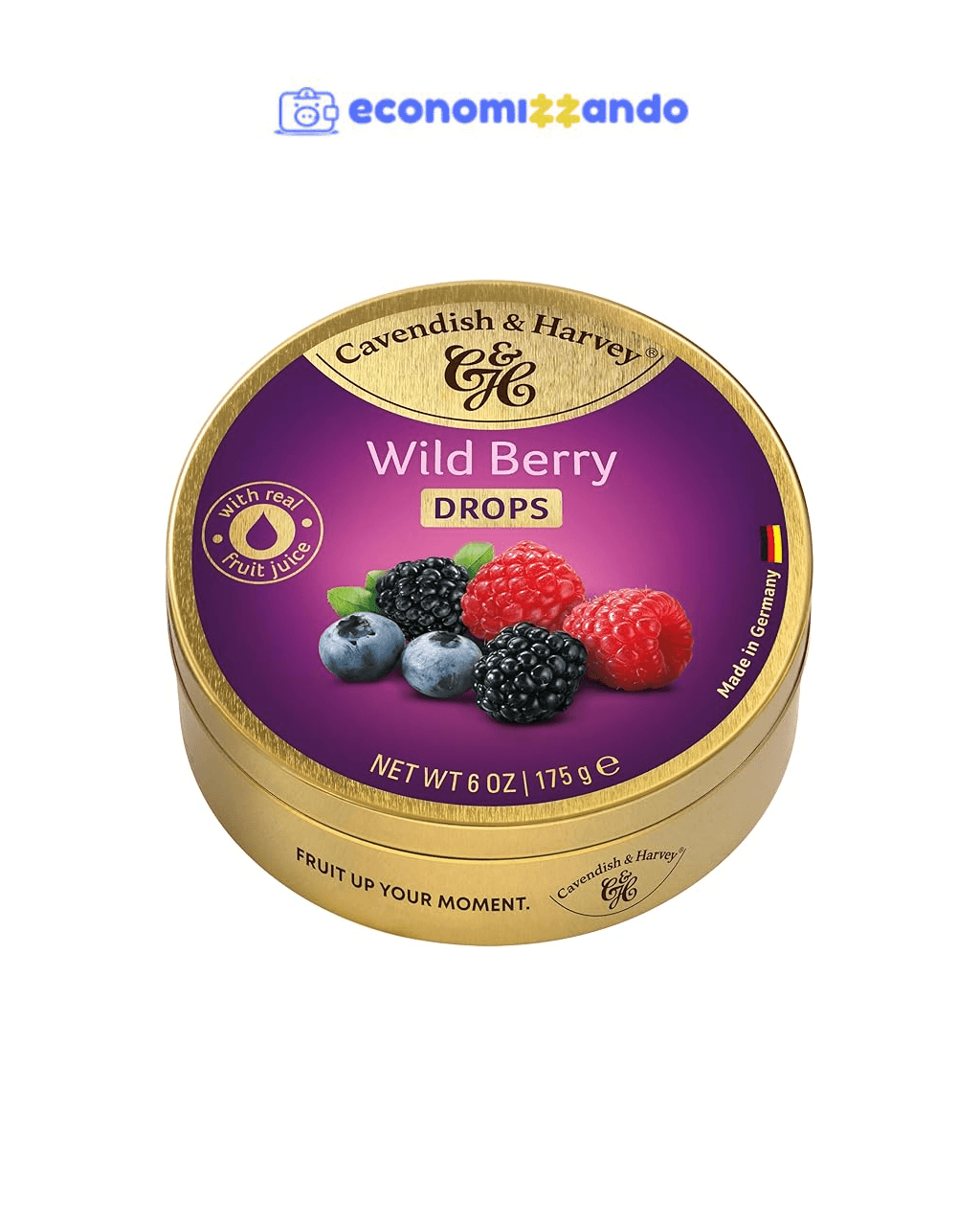 Cavendish & Harvey, Bala de Frutas Silvestres, Lata 175g