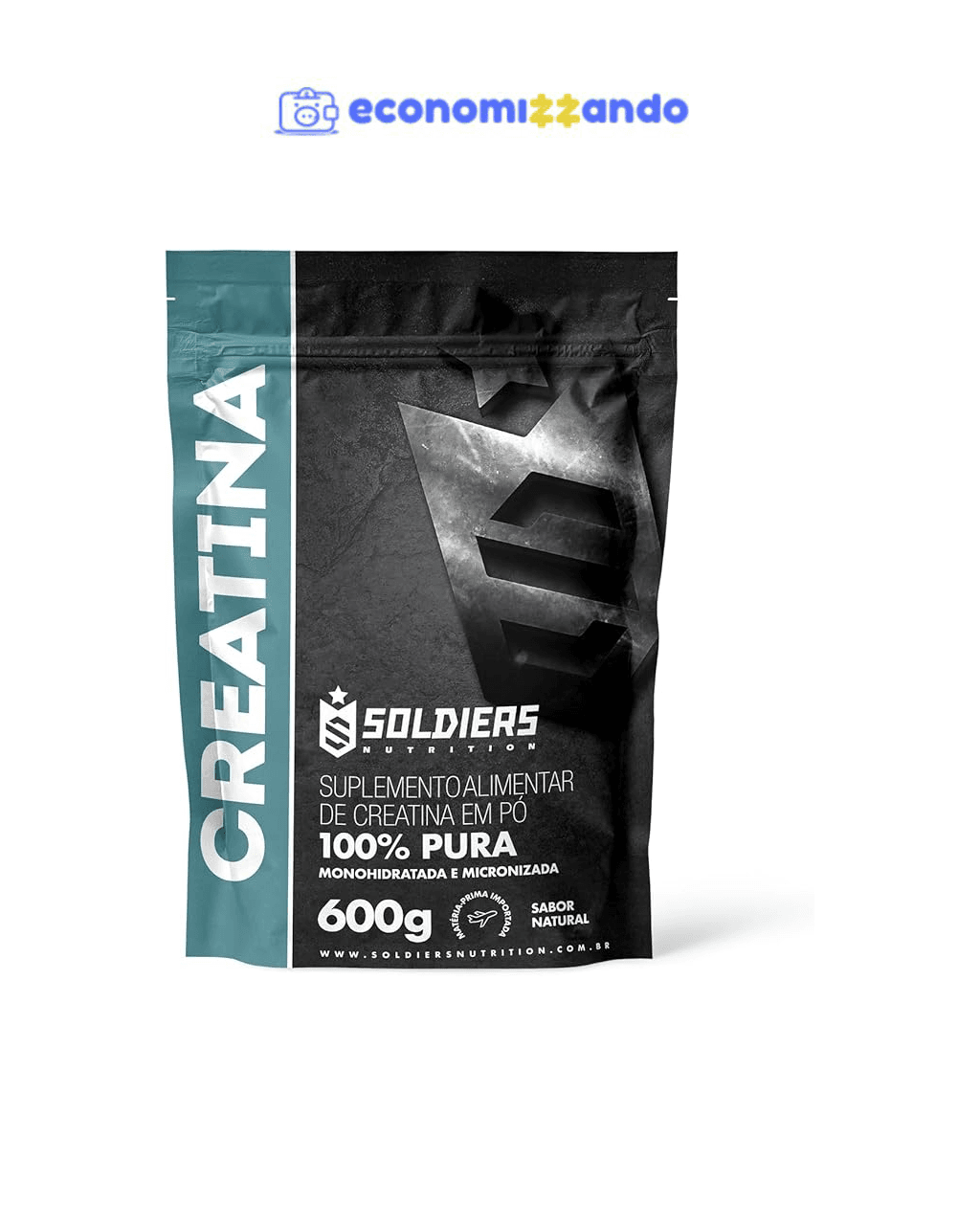 Creatina Monohidratada 600g - 100% Pura Importada - Soldiers Nutrition